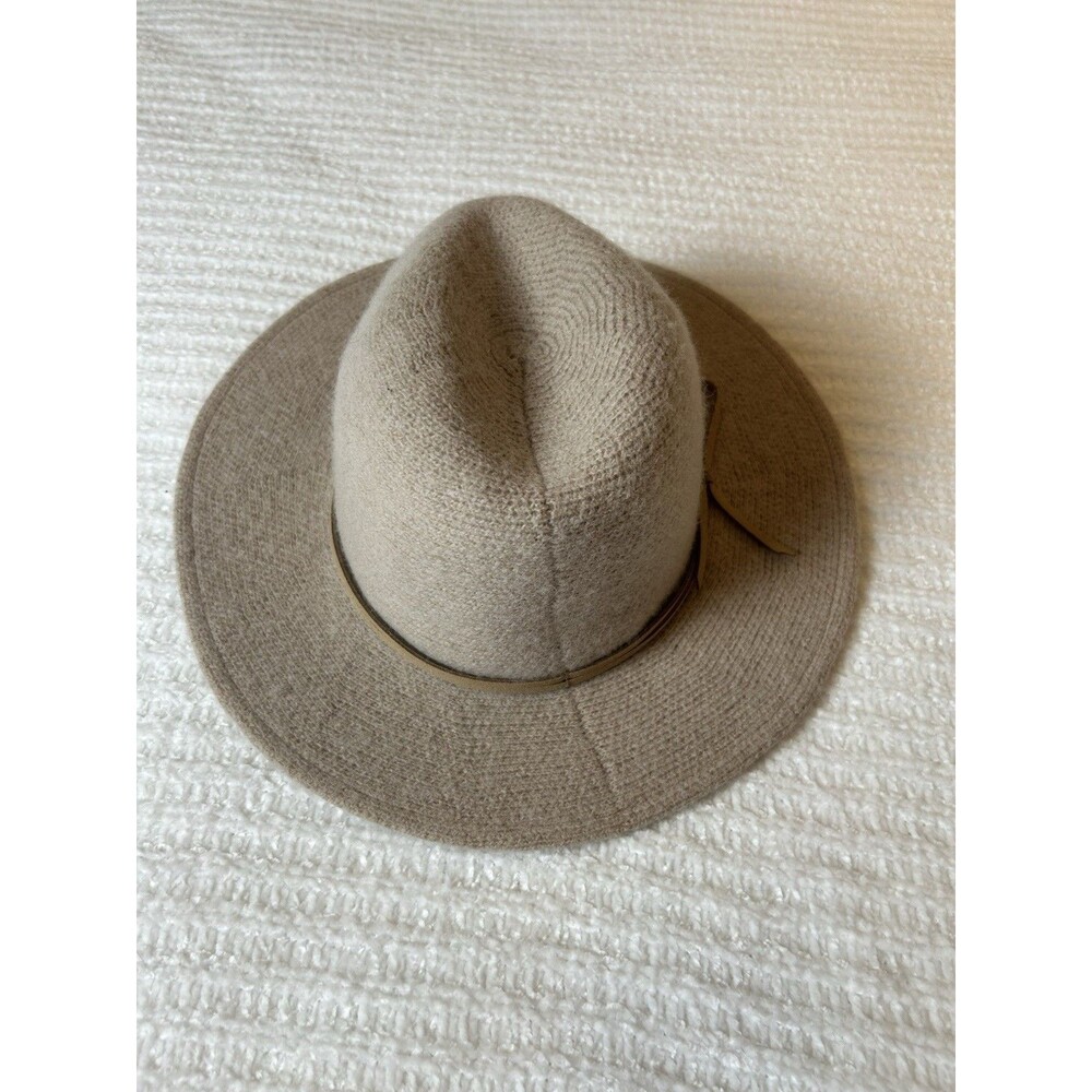 Universal Thread Beige Wide Brimmed Fedora Hat Beige Tan Wool Indie Hipster
